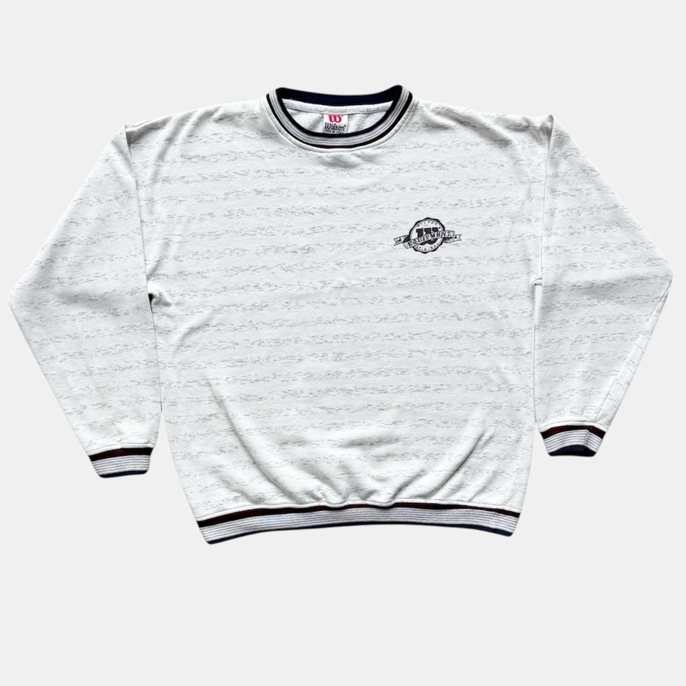 Wilson Equipment Vtg 1990s Ringer Crewneck Sweatshirt